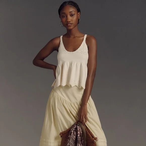 Anthropologie Scalloped Babydoll Pointelle
Sweater Tank - Picture 4 of 4